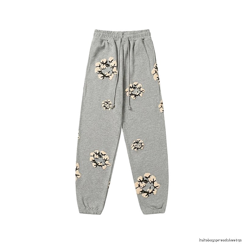 DENIM TEARS Floral Casual Grey Sweatpants