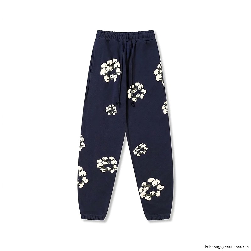 DENIM TEARS Floral Deep Blue Sweatpants