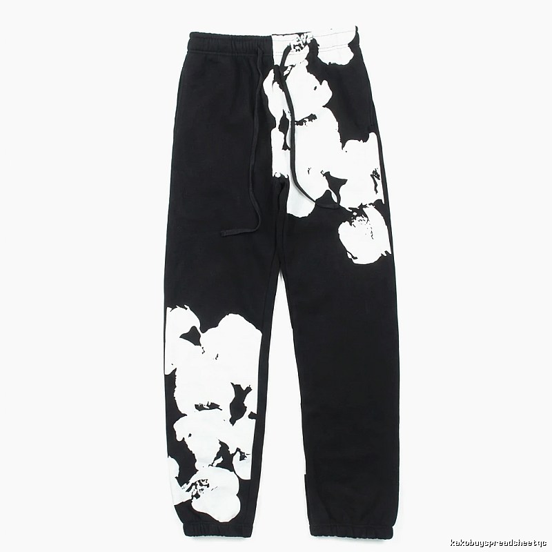 DENIM TEARS Ink-wash Style Black Sweatpants