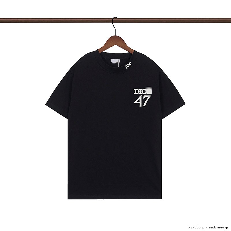 Dior 47 Collection Minimalist Style Black T-Shirt