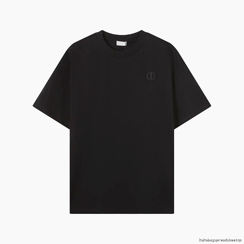 Dior Classic Collection Minimalist Style Black T-Shirt