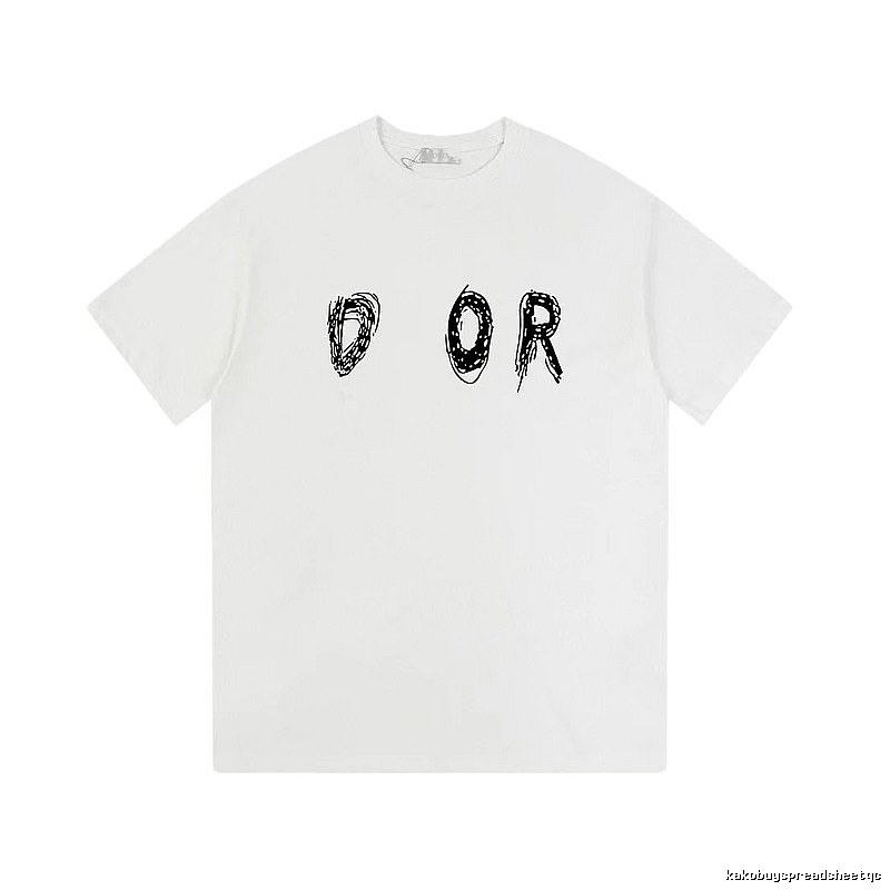 Dior Graffiti Collection Trendy Cool Style White T-Shirt