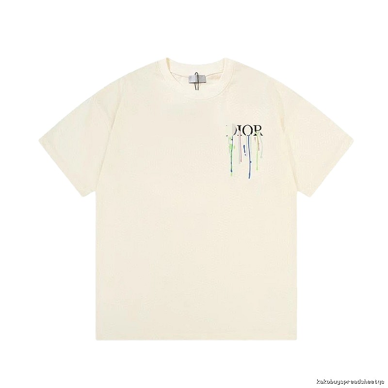 Dior Graffiti Print Street-style Off-white T-Shirt