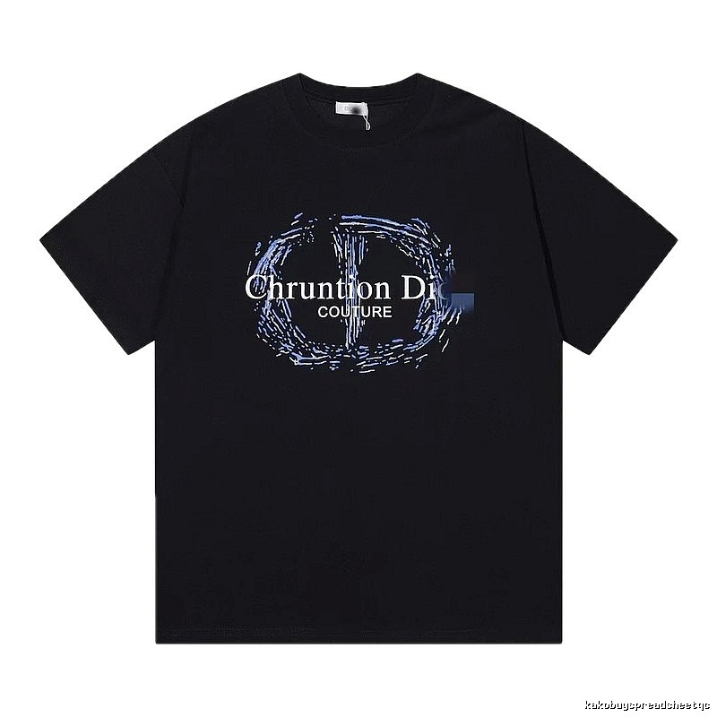 Dior Haute Couture Graffiti-style Black Short-sleeve T-shirt