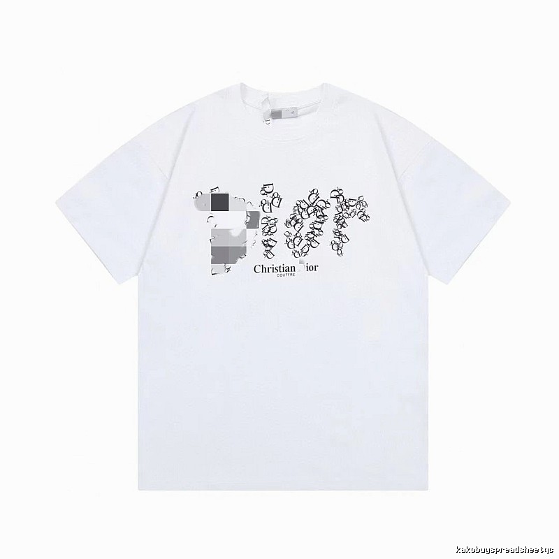 Dior Monogram All-Over Printed Trendy White T-Shirt