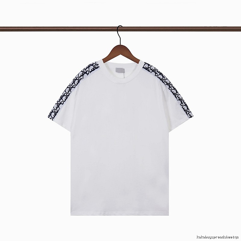 Dior Monogram Logo Tape Casual White T-Shirt