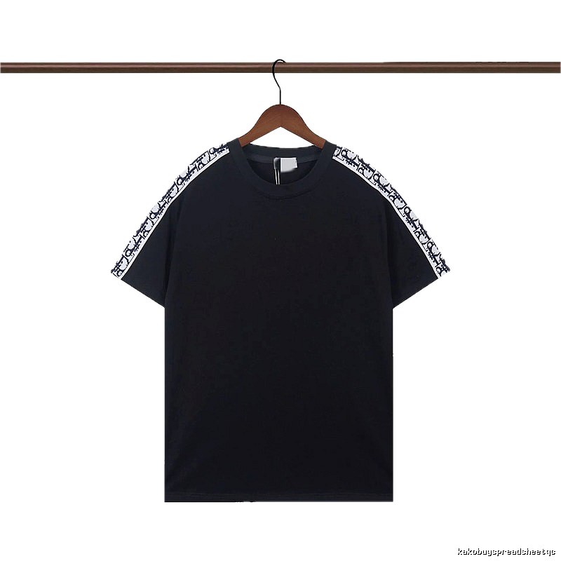 Dior Monogram Webbing Cool Street Style Black T-Shirt
