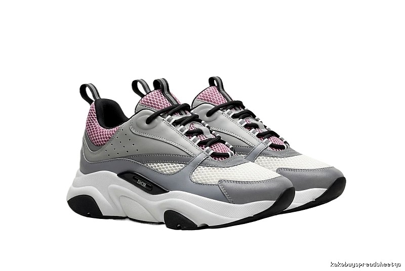 Dior retro-style gray-pink sports shoes
