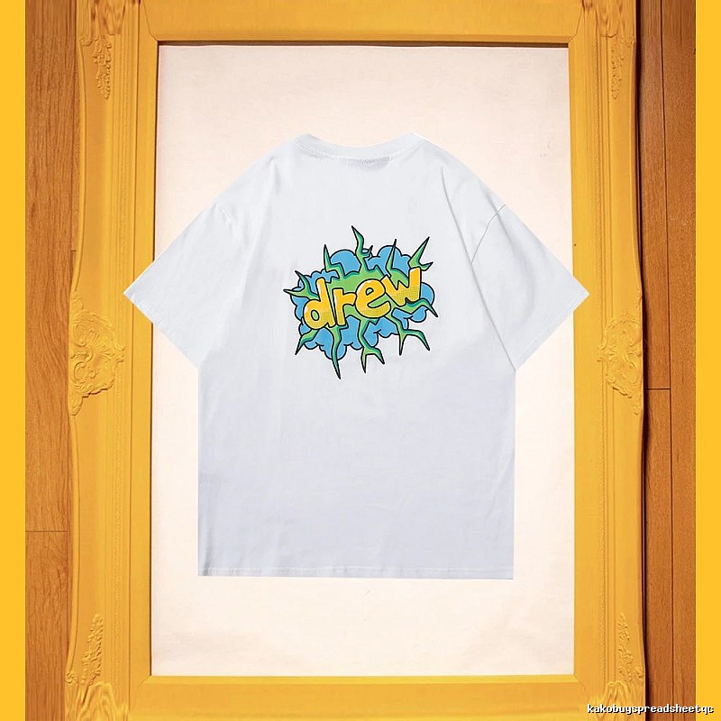 DREW Explosion Print Street Style White T-Shirt