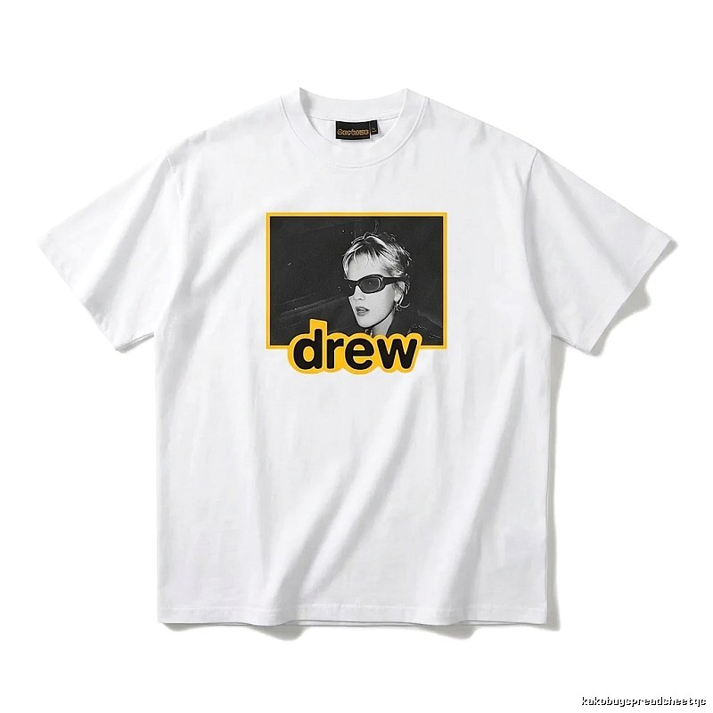 DREW Portrait Print White T-shirt