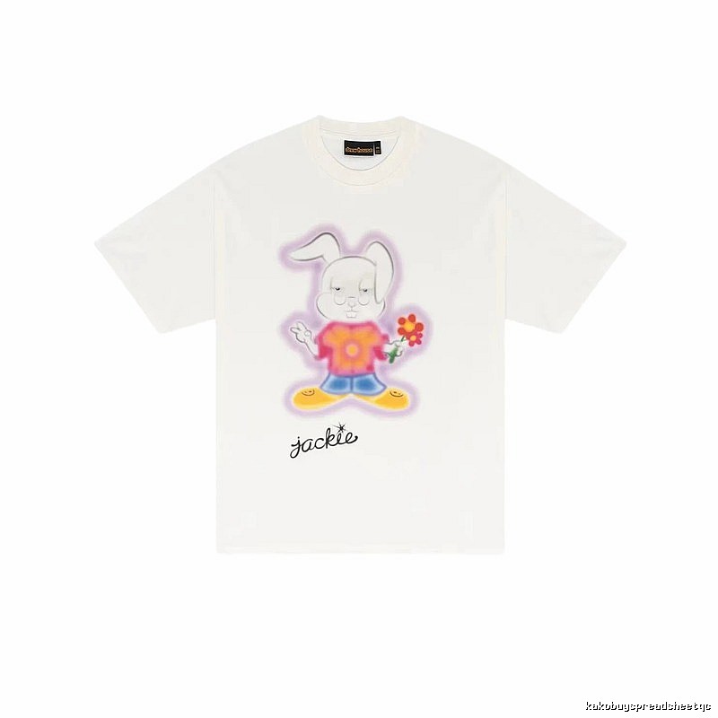 DREW Rabbit Graffiti Cool Trendy Off-white T-shirt