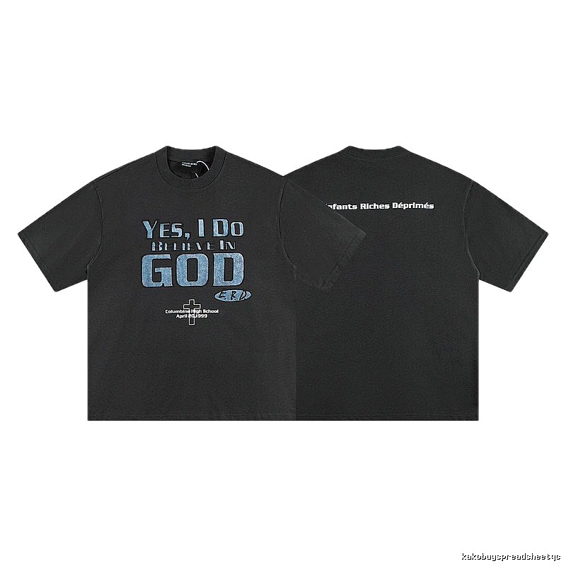 ERD Faith Slogan Dark Style Black T-Shirt