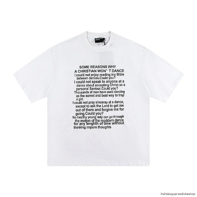 ERD Slogan Print Street Style White T-Shirt