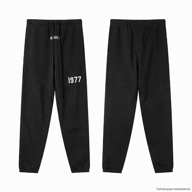 ESSENTIALS 1977 Minimalist Style Black Pants