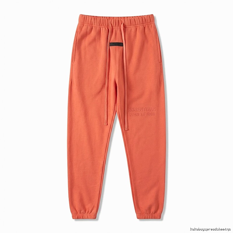 ESSENTIALS Basic Orange Sweatpants