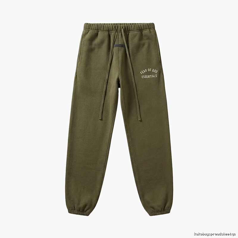 ESSENTIALS casual style olive green sweatpants
