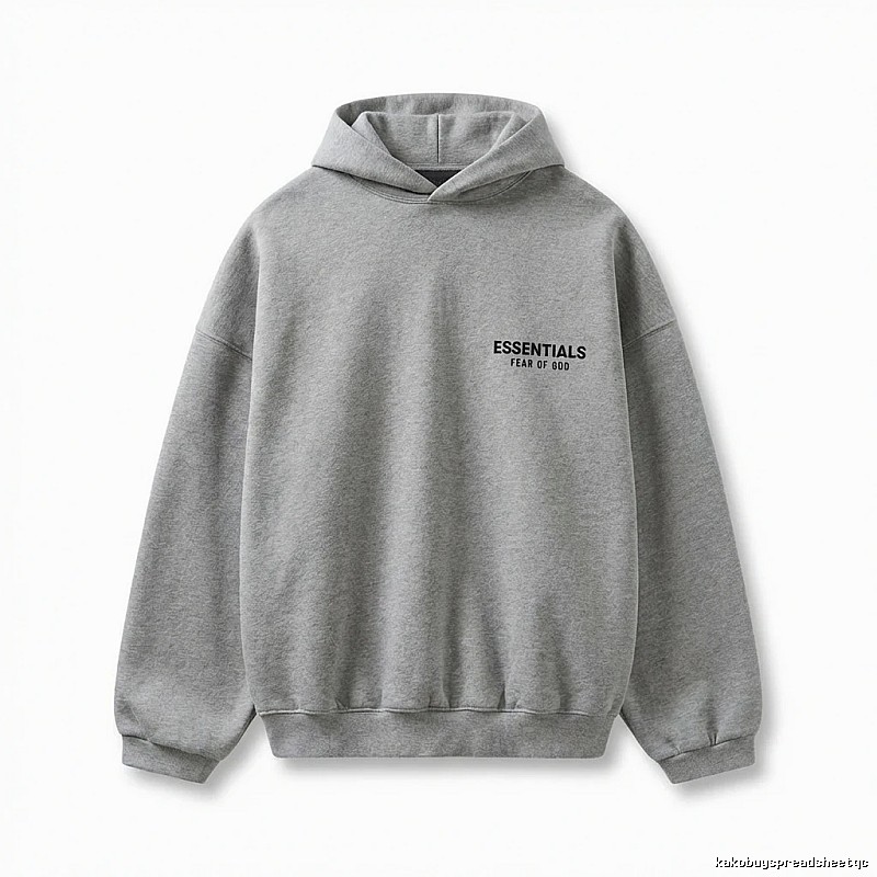 ESSENTIALS minimalist light gray sweatshirt