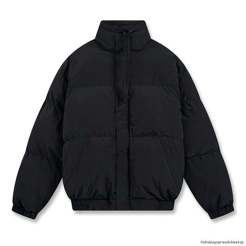 ESSENTIALS minimalist style black cotton-padded jacket