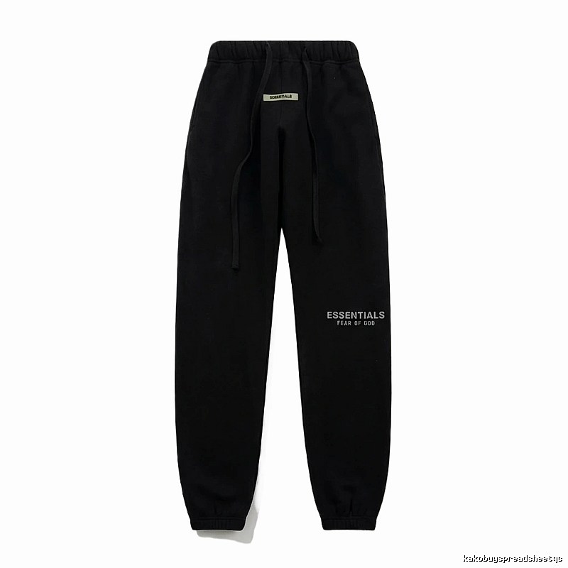 ESSENTIALS minimalist style black sweatpants