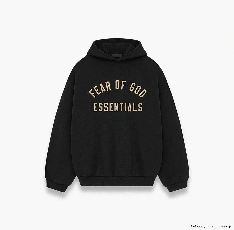 ESSENTIALS minimalist style black sweatshirt