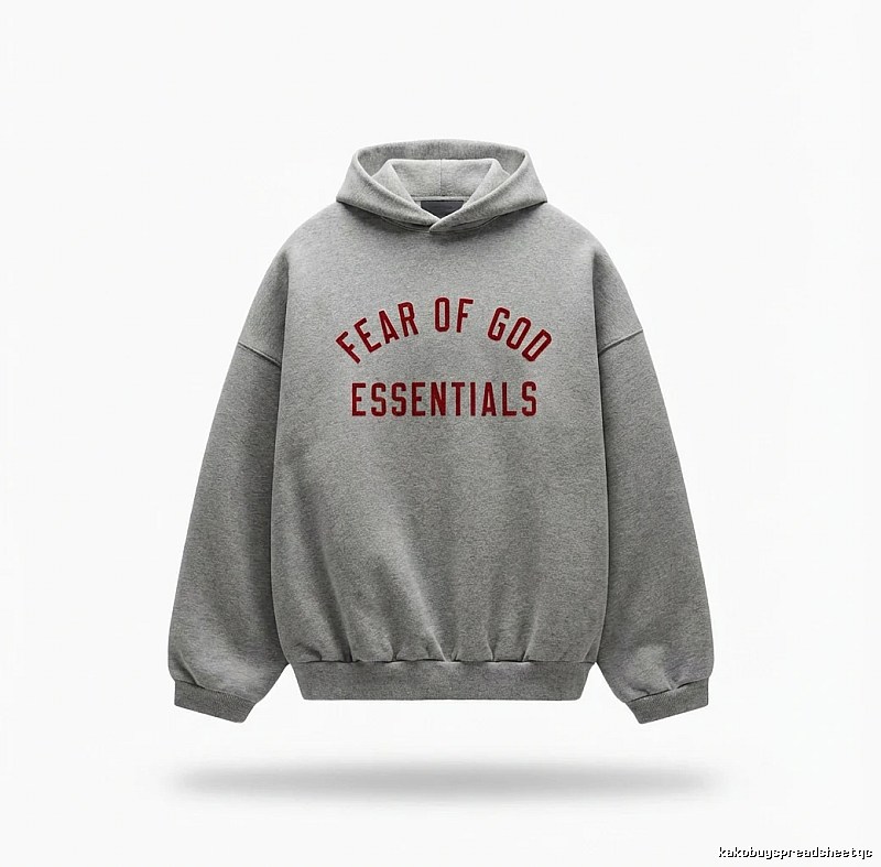 ESSENTIALS minimalist style grey sweatshirt