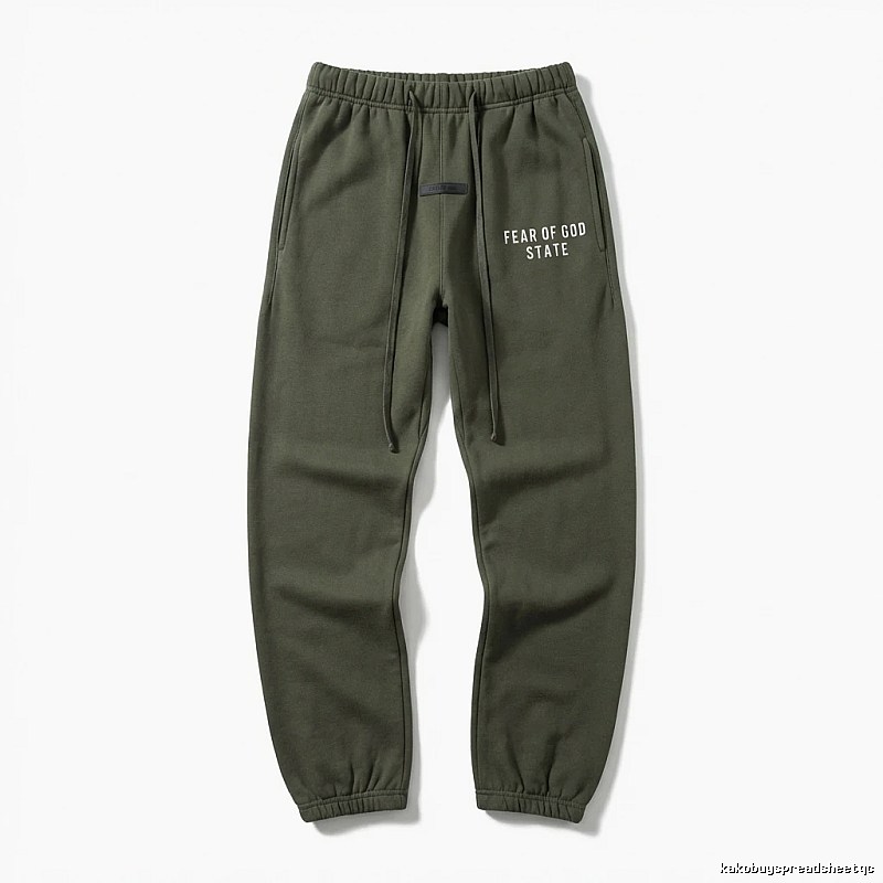 ESSENTIALS Minimalist Style Military Green Sweatpants