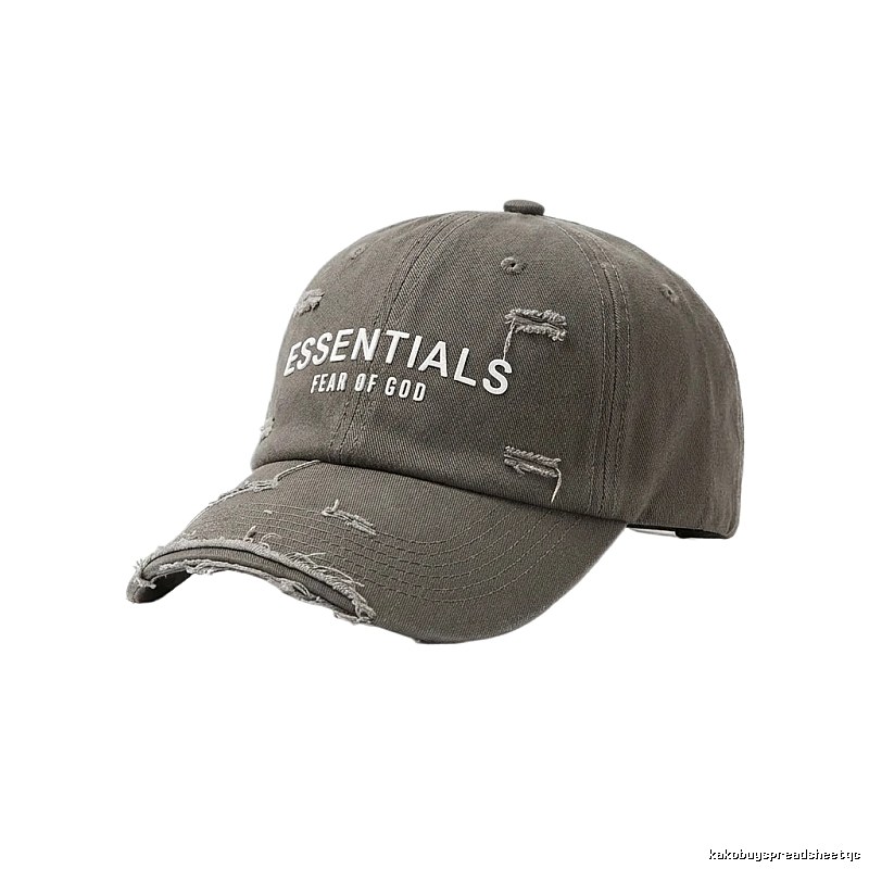 ESSENTIALS Ripped Windy Grey Hat