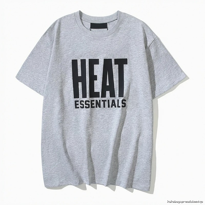 ESSENTIALS Simple Gray Short-sleeve Shirt