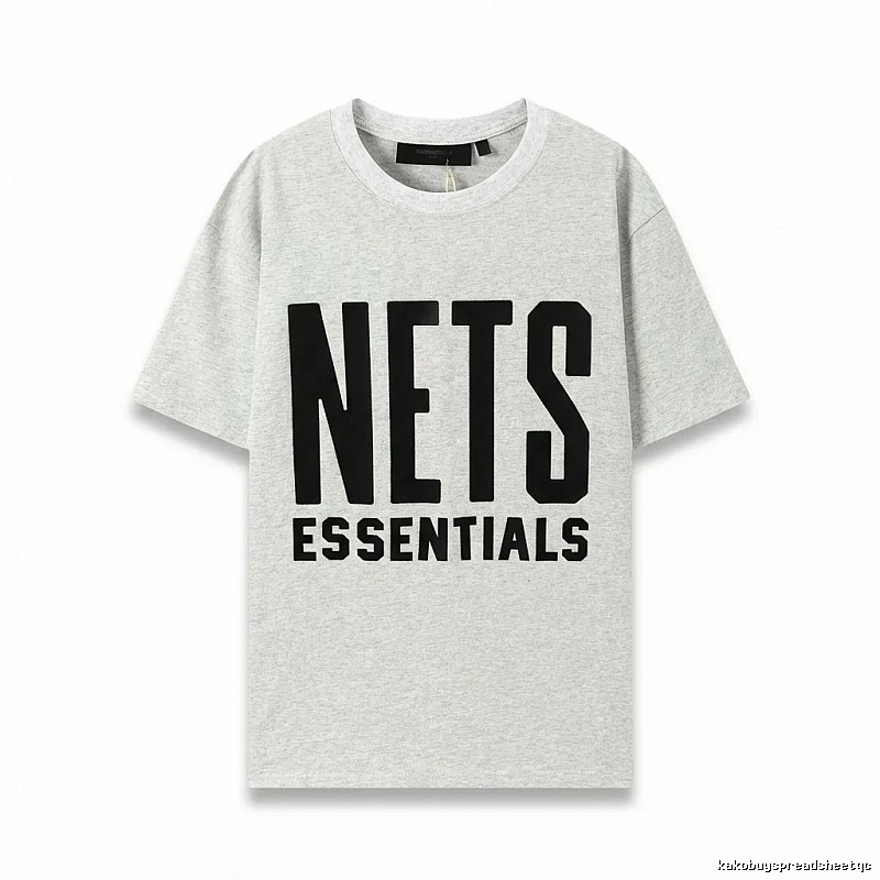 ESSENTIALS Trendy Brand Simple Style Grey T-shirt