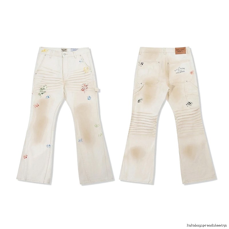 Gallery Dept graffiti-style white jeans