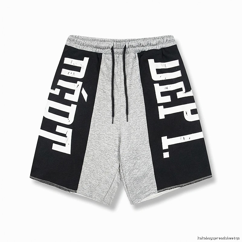Gallery Dept. letter-print grey and black shorts