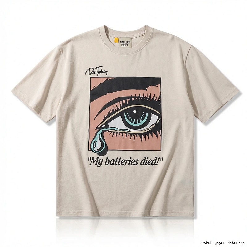 Gallery Dept Tearful Print Light Beige T-shirt