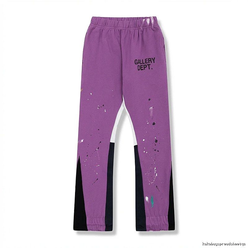 Gallery Dept. Trendy Splashed Ink Purple Sweatpants