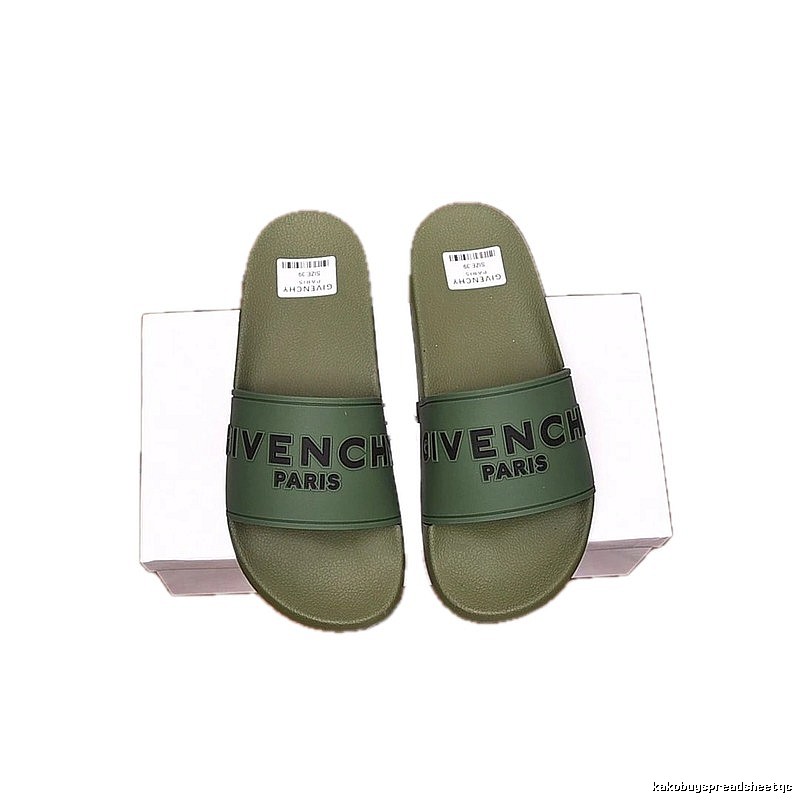 Givenchy Paris Collection Casual Style Army Green Slides