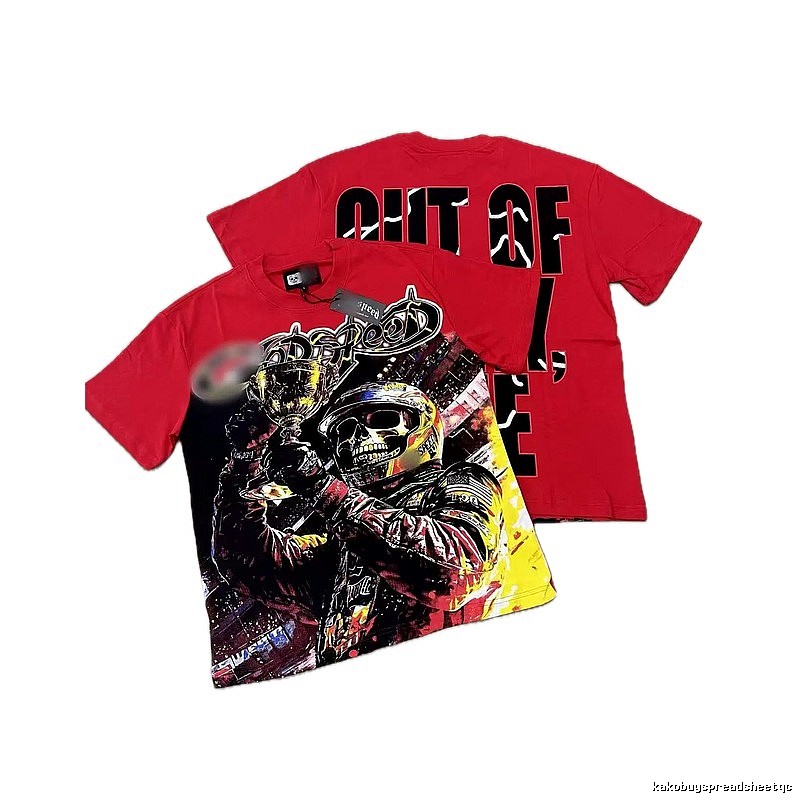 GOD Skull Racing Street Style Red T-Shirt