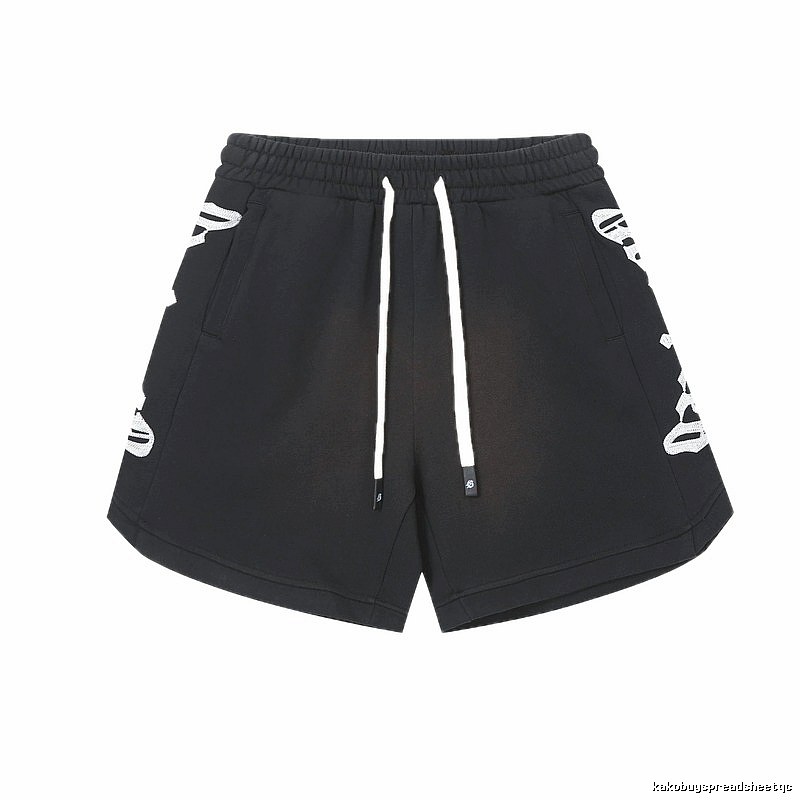 Godspeed skeleton print street style black shorts