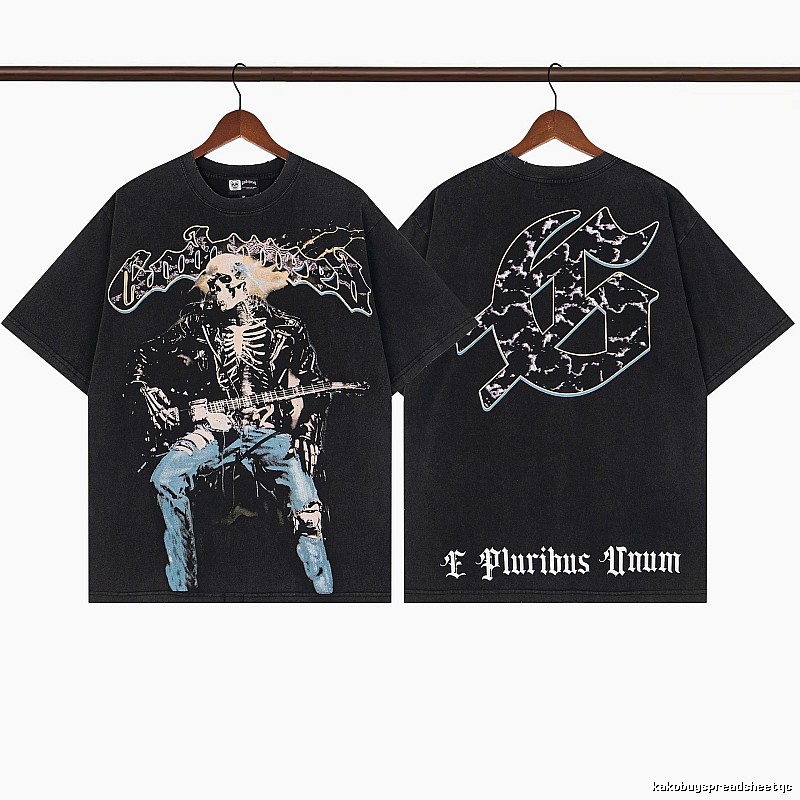 Godspeed Skull Rock Vintage Distressed Black T-Shirt