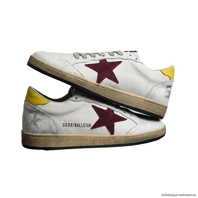 Golden Goose Ballstar retro-style white shoes