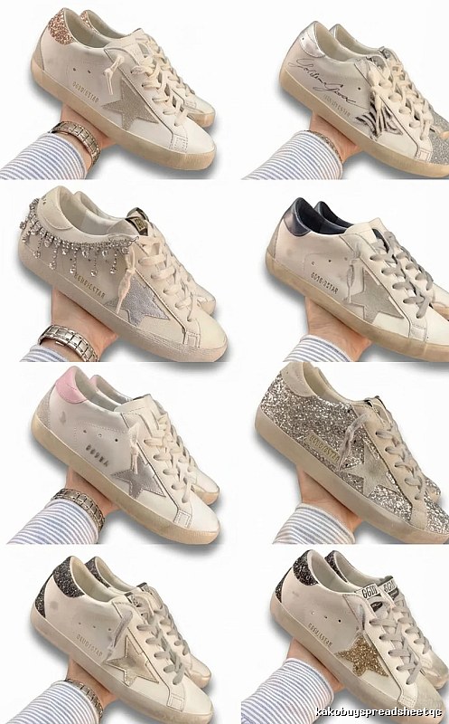 Golden Goose distressed shoes retro style white