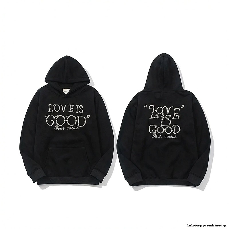 GOODBRAND Letter Style Black Hoodie