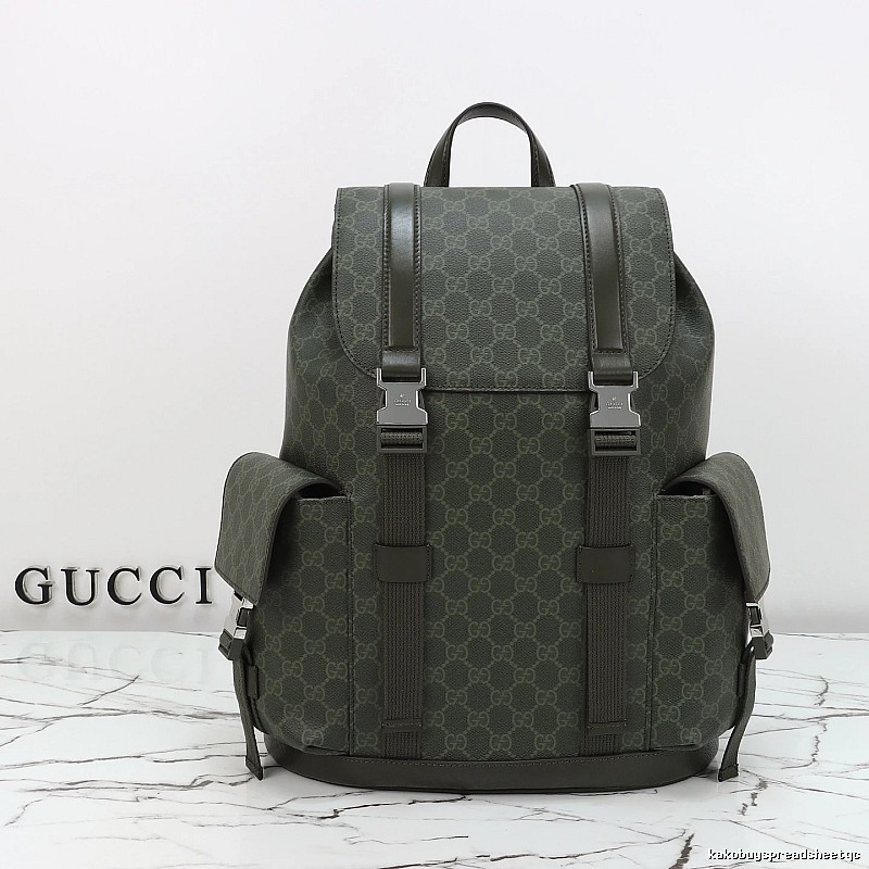 Green GG Monogram Backpack Gucci Backpack for Casual Outfits