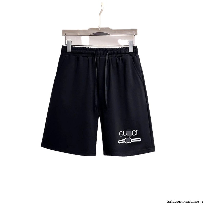 Gucci Letter Print Casual Style Black Shorts