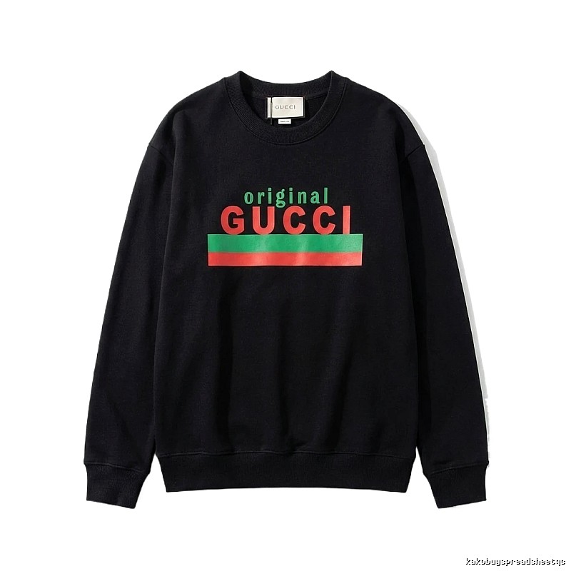 Gucci letter - printed black sweatshirt