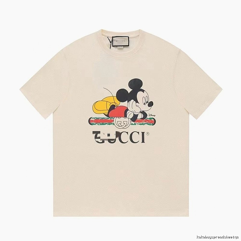 Gucci x Disney Mickey Mouse Co-branded Casual Off-white T-shirt