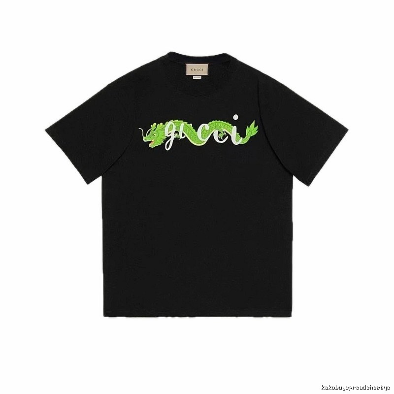 Gucci Year of the Dragon Collection Trendy Black Short-sleeve T-shirt