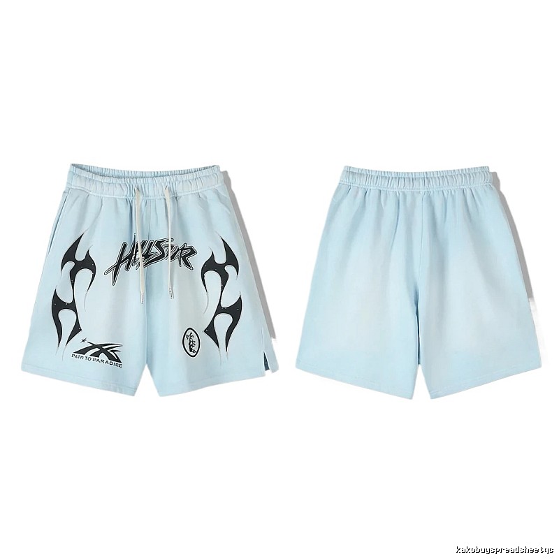 Hellstar Flame Wind Light Blue Shorts