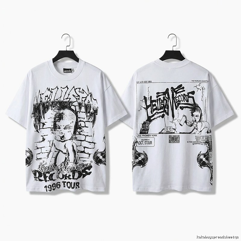 Hellstar graffiti-style white T-shirt