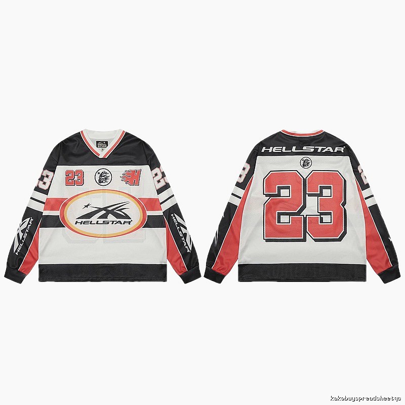 Hellstar No.23 American Street Style Black and Red Jersey