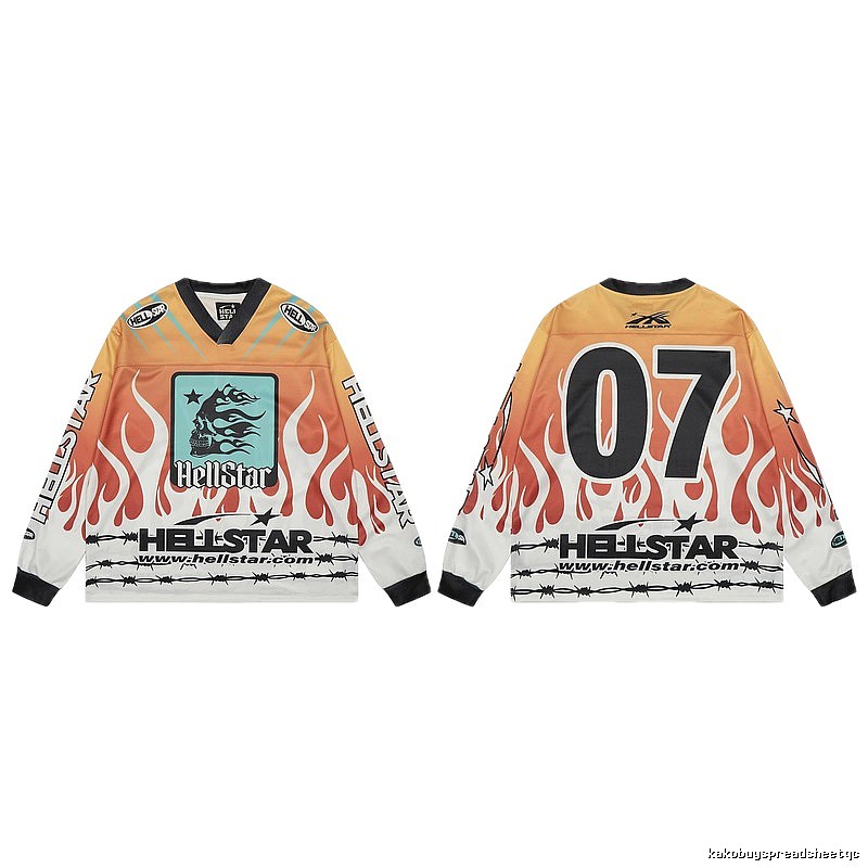 Hellstar Retro Flame Motorcycle Long Sleeve Jersey