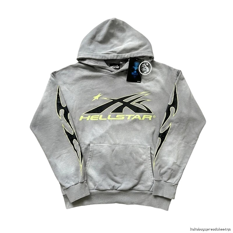 Hellstar trendy and cool style grey hoodie